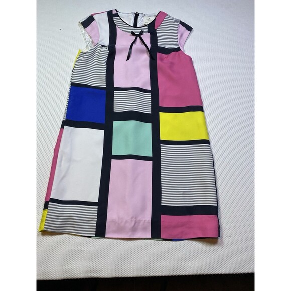 Kate Spade New York Claudette Dress Color Block Pastels Shift Cap Sleeve Size 8 - Picture 9 of 15